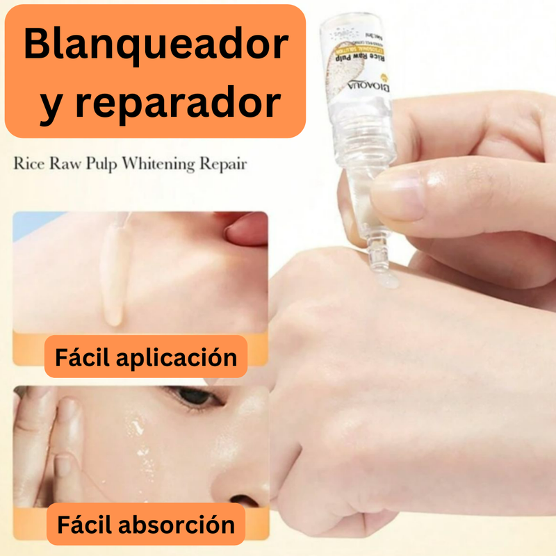 BIOAQUA Polvo Liofilizado de Pulpa de Arroz | Tratamiento Facial Anti-Edad y Aclarante