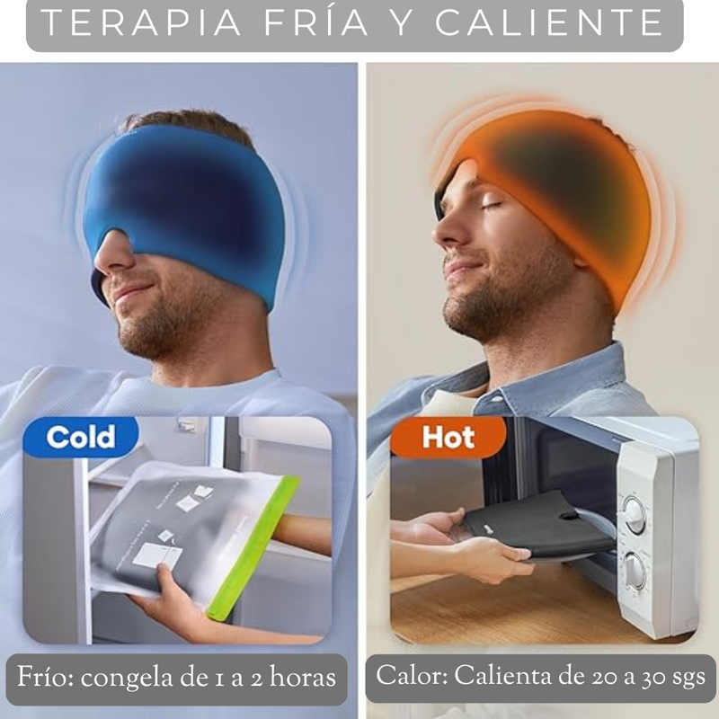 Gorra Antimigrañas de Alivio Natural | Frío y Calor Terapéutico