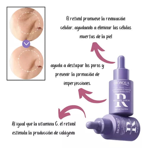 Kit x 3 de Sérums/Sueros Faciales: Retinol, Vitamina C y Ácido Hialurónico - BIOAQUA