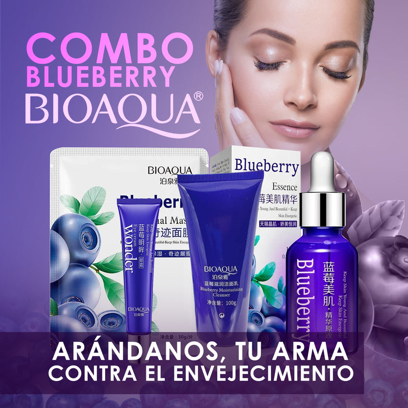 Kit x 4 Arándanos/Blueberry Wonder | Tratamiento Facial Anti-Edad y Anti-Manchas - BIOAQUA