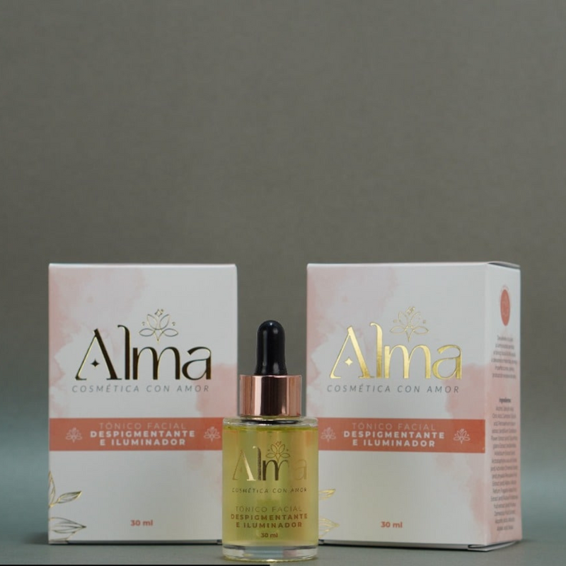 Tónico Facial Despigmentante e Iluminador - Alma Cosmetics