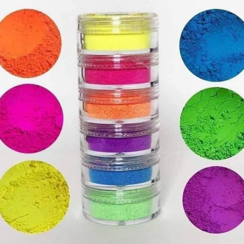 Pigmentos Neón x 6 - Tienda Ellas: Maquillaje y Cosméticos